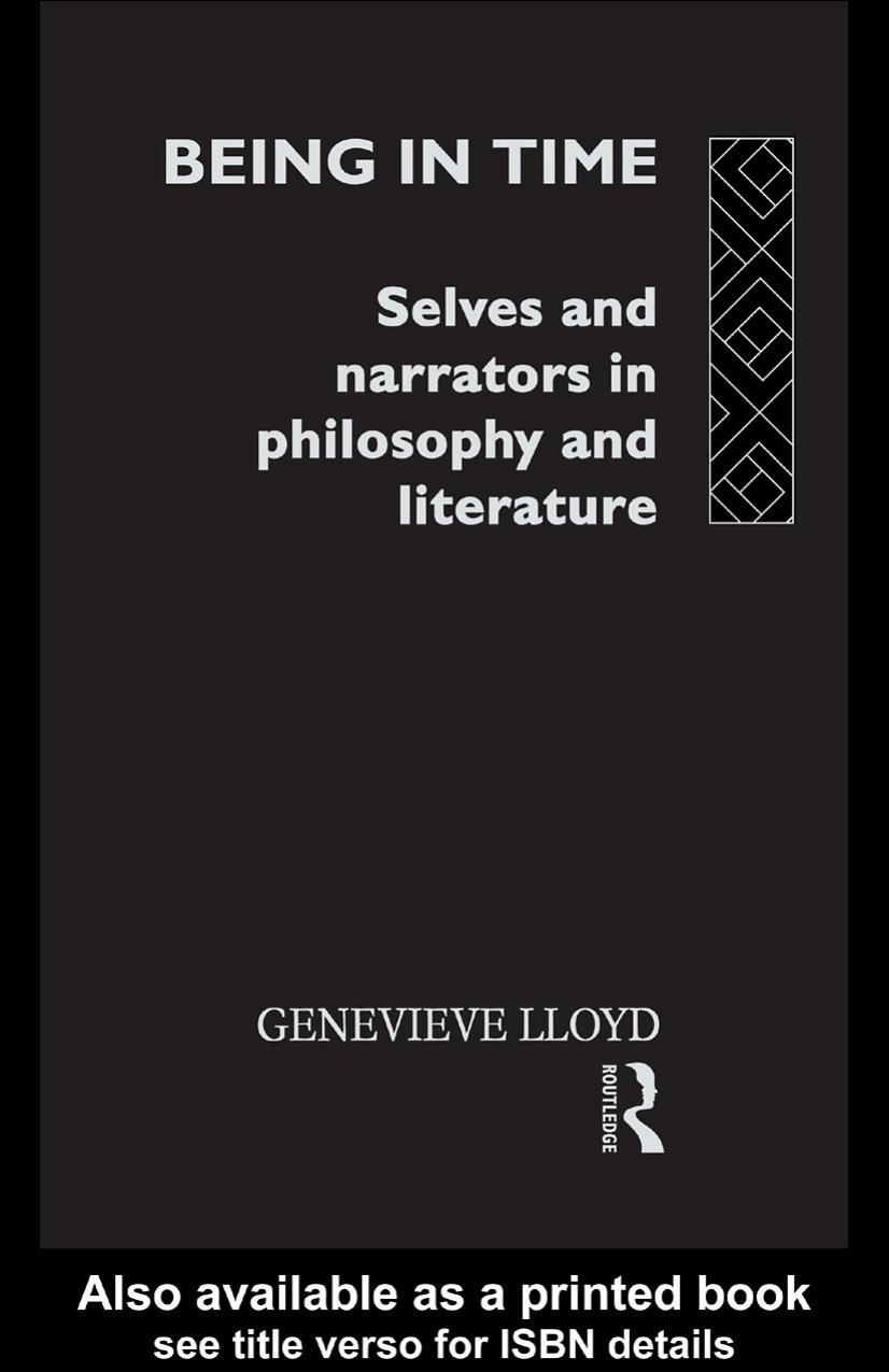 Being in Time: Selves and Narrators in Philosophy and Literature