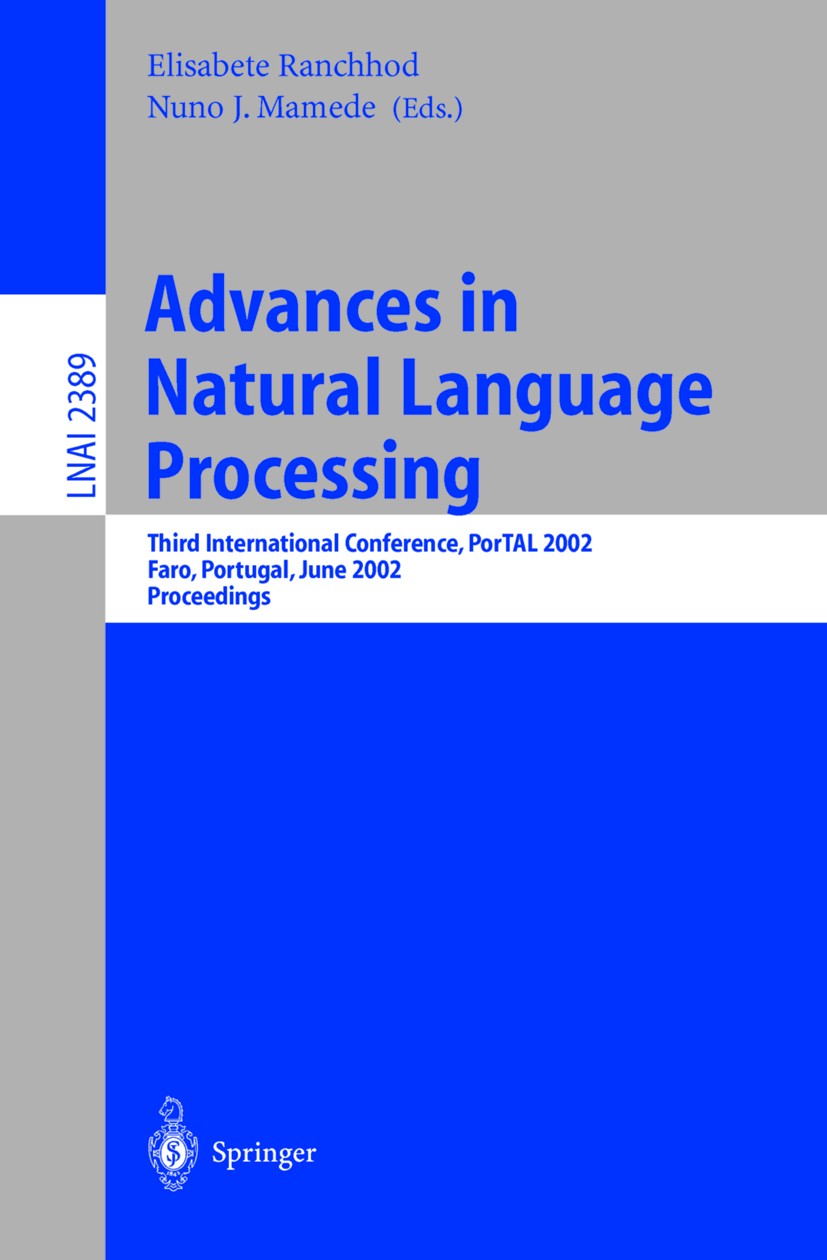 Advances in natural language processing : third international conference ; proceedings