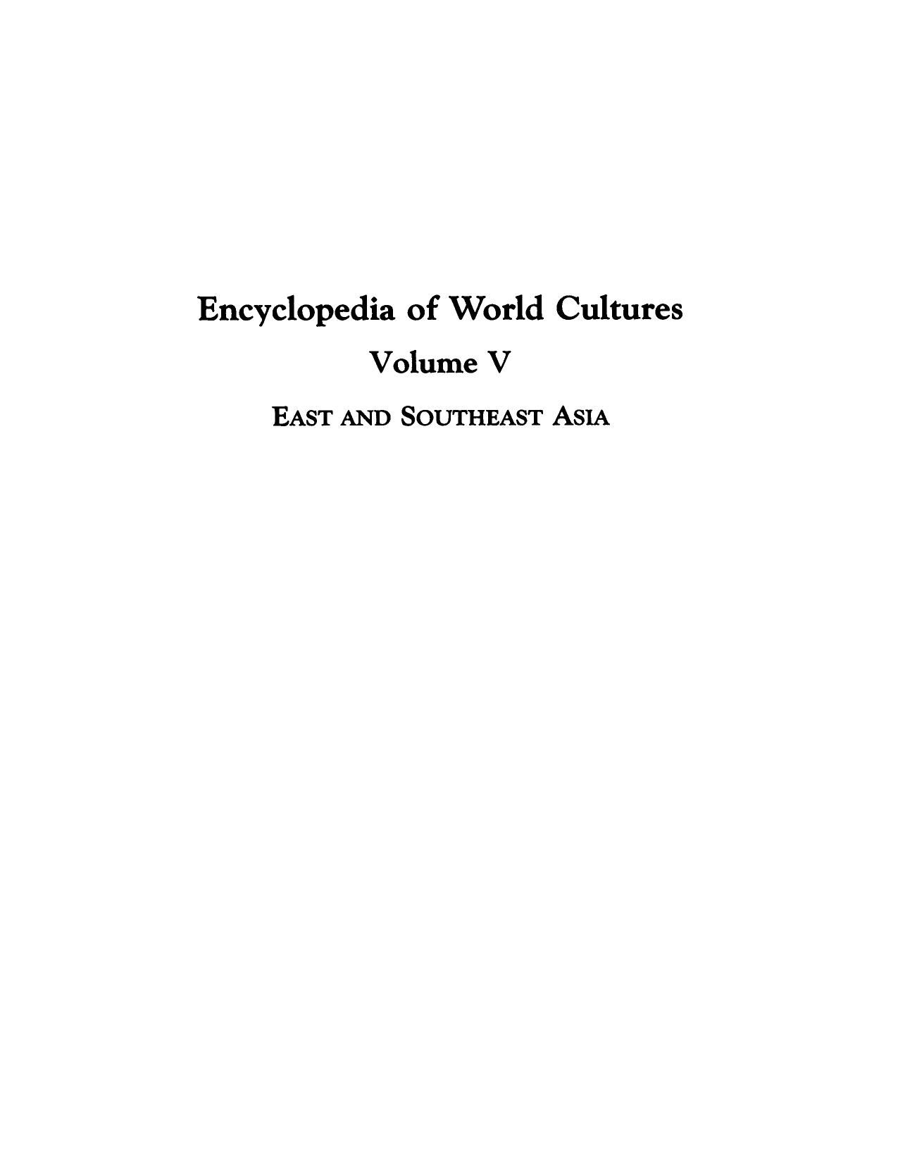 Encyclopedia of World Cultures