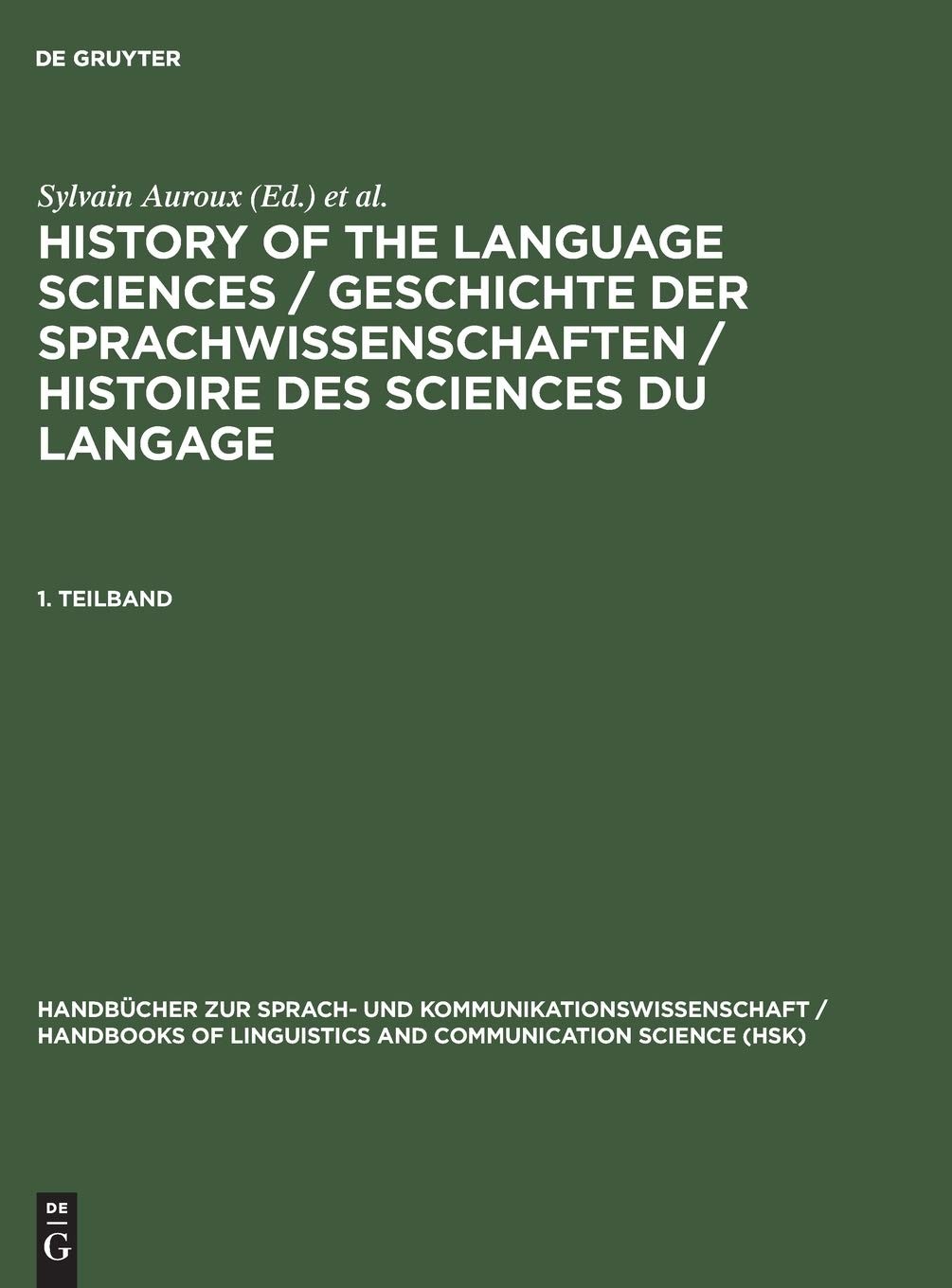 History of the language sciences