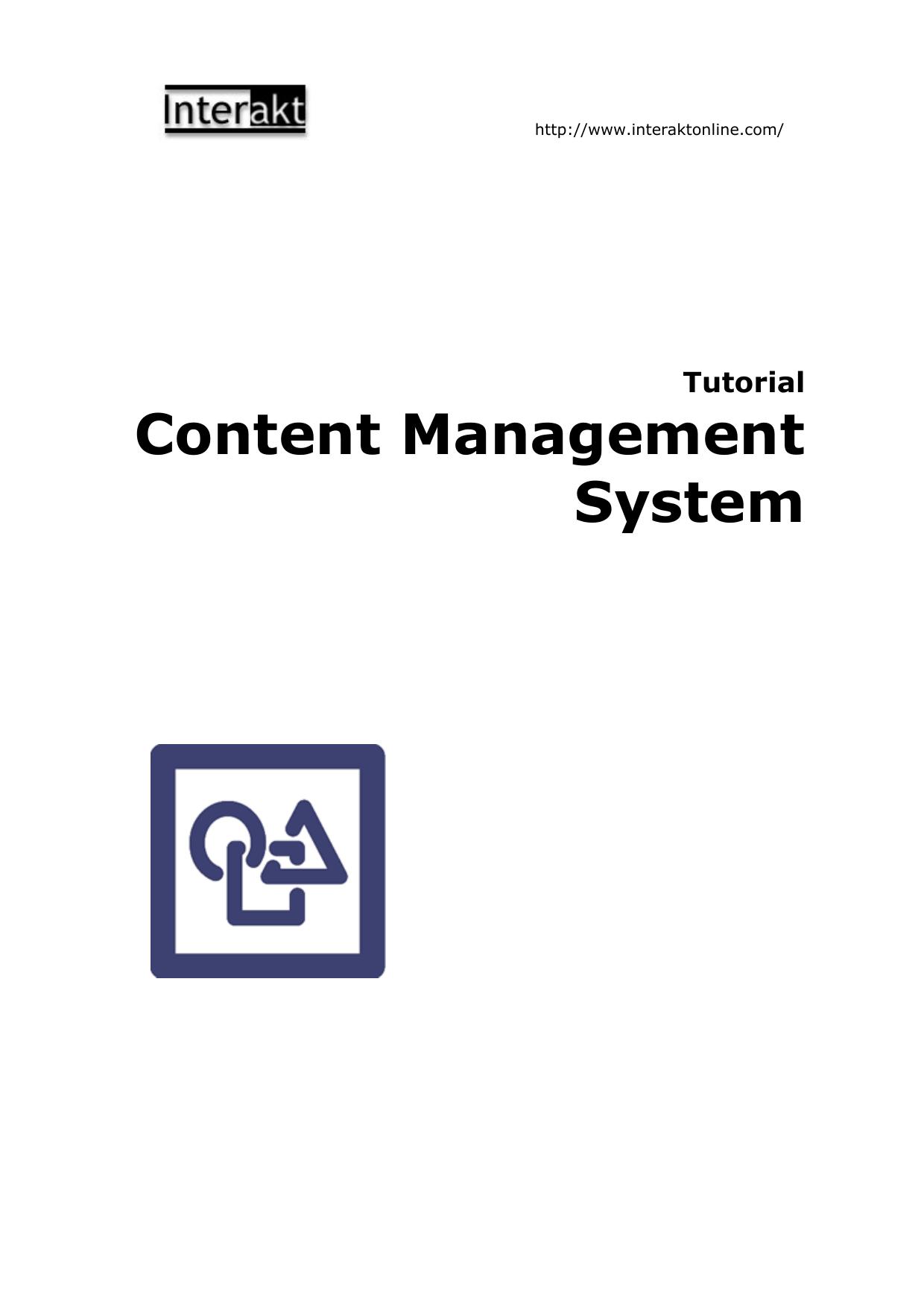 Tutorial: Content Management System