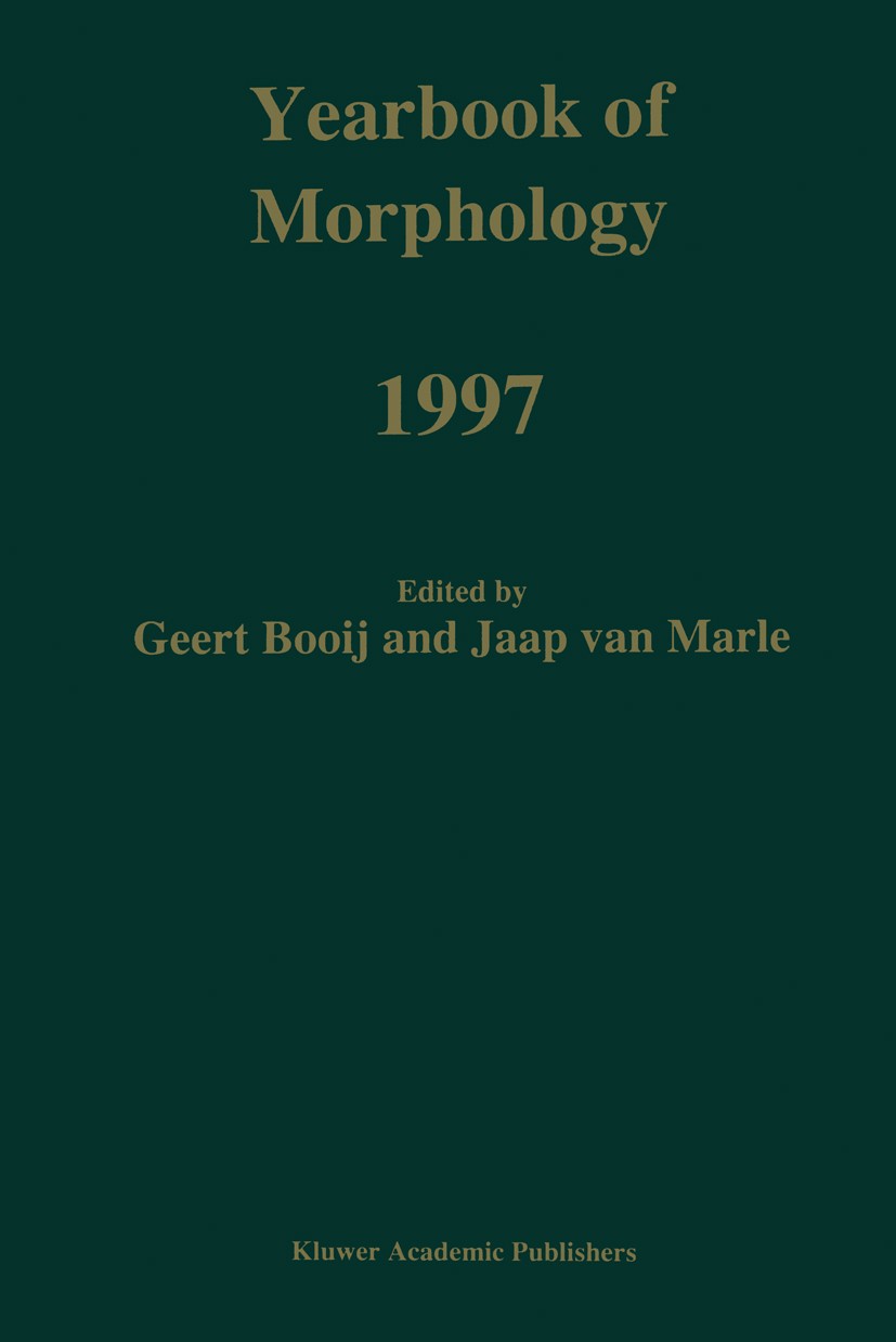 Yearbook of Morphology 1997