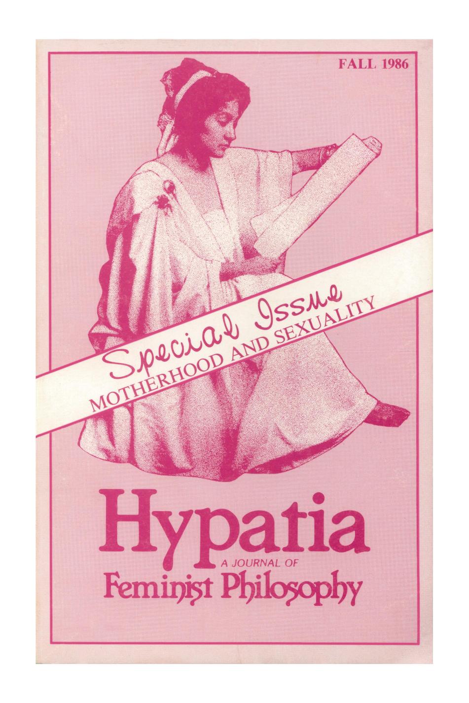 Hypatia A Journal of Feminist Philosophy, Vol. 1, No. 2