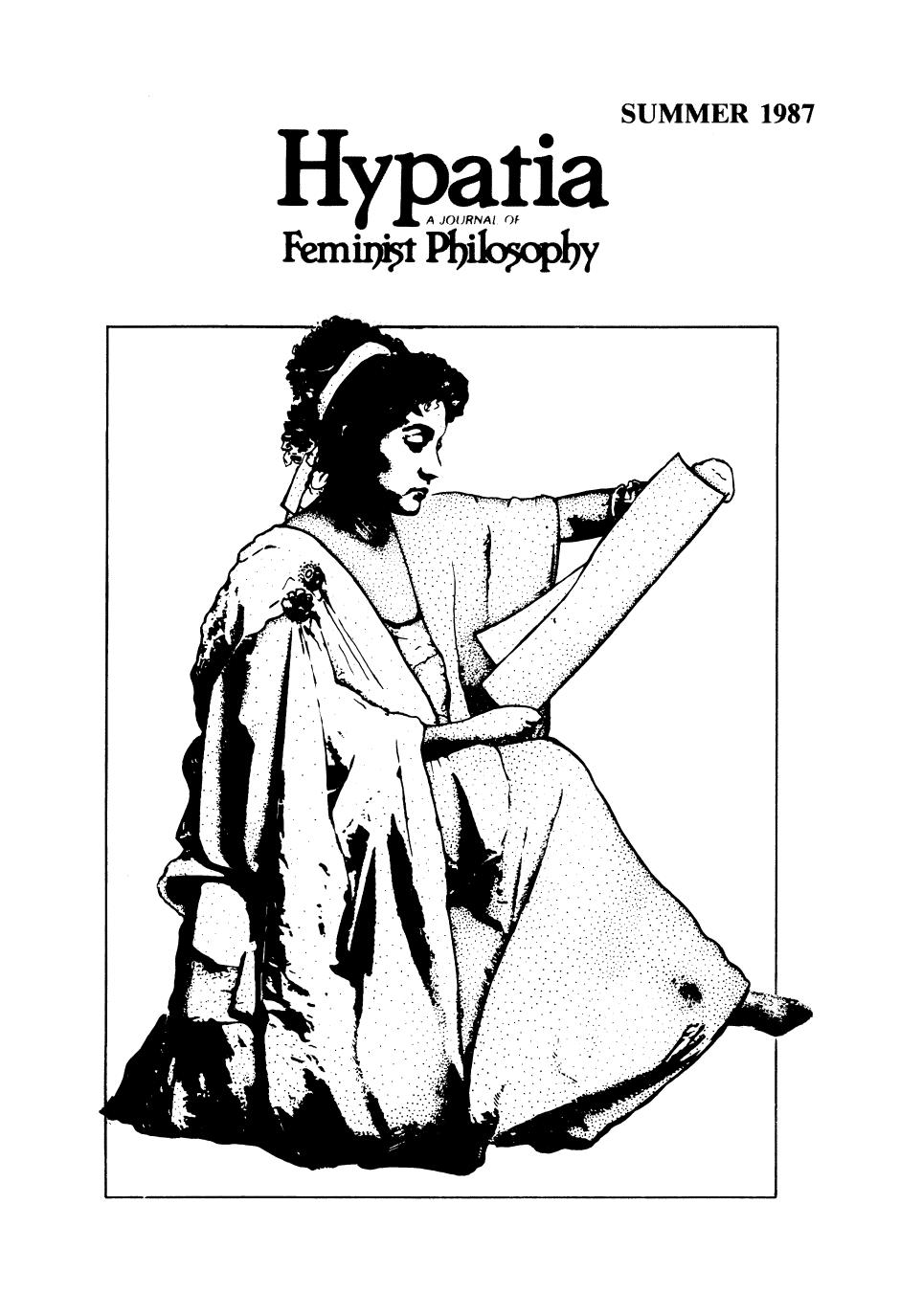 Hypatia A Journal of Feminist Philosophy, Vol. 2, No. 2
