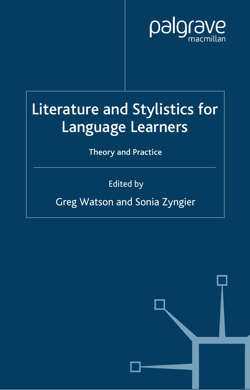 Literature and Stylistics for Language Learners Theory and Practice