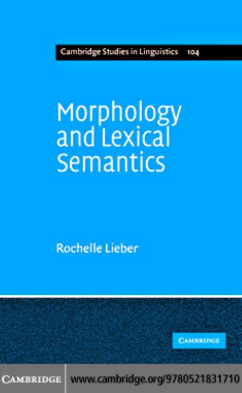Morphology and Lexical Semantics