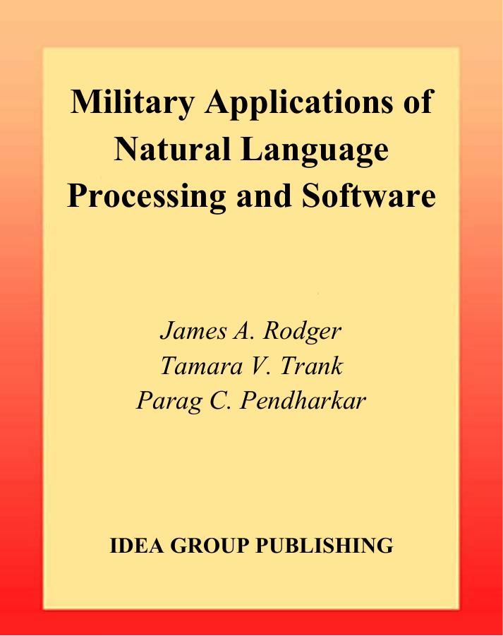 Military Applications of Natural Language Processing and Software