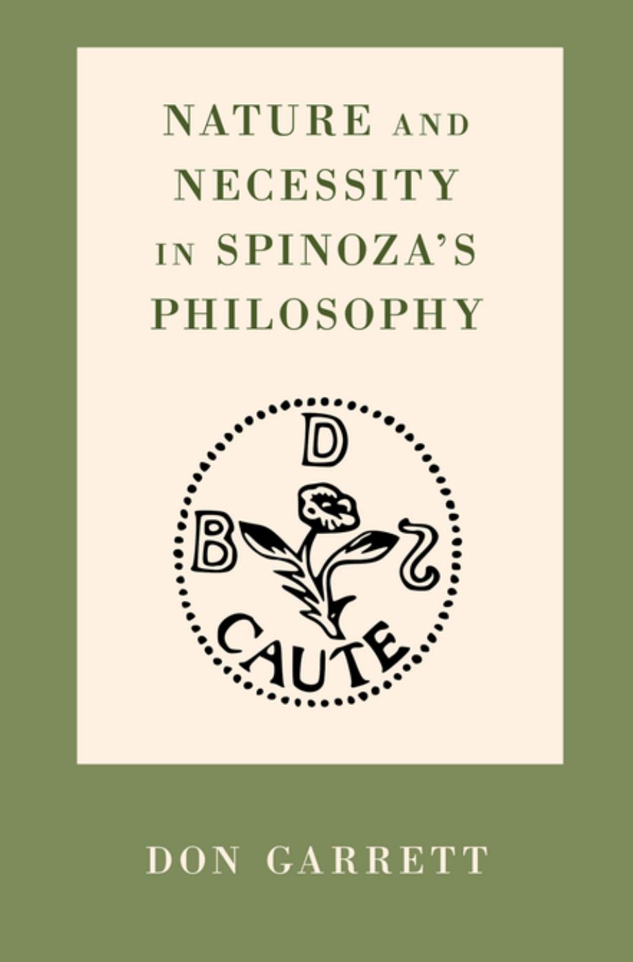 Nature and Necessity in Spinoza's Philosophy