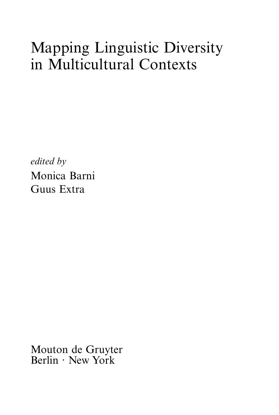 Mapping Linguistic Diversity in Multicultural Contexts