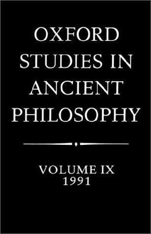 Oxford Studies in Ancient Philosophy - Volume 9