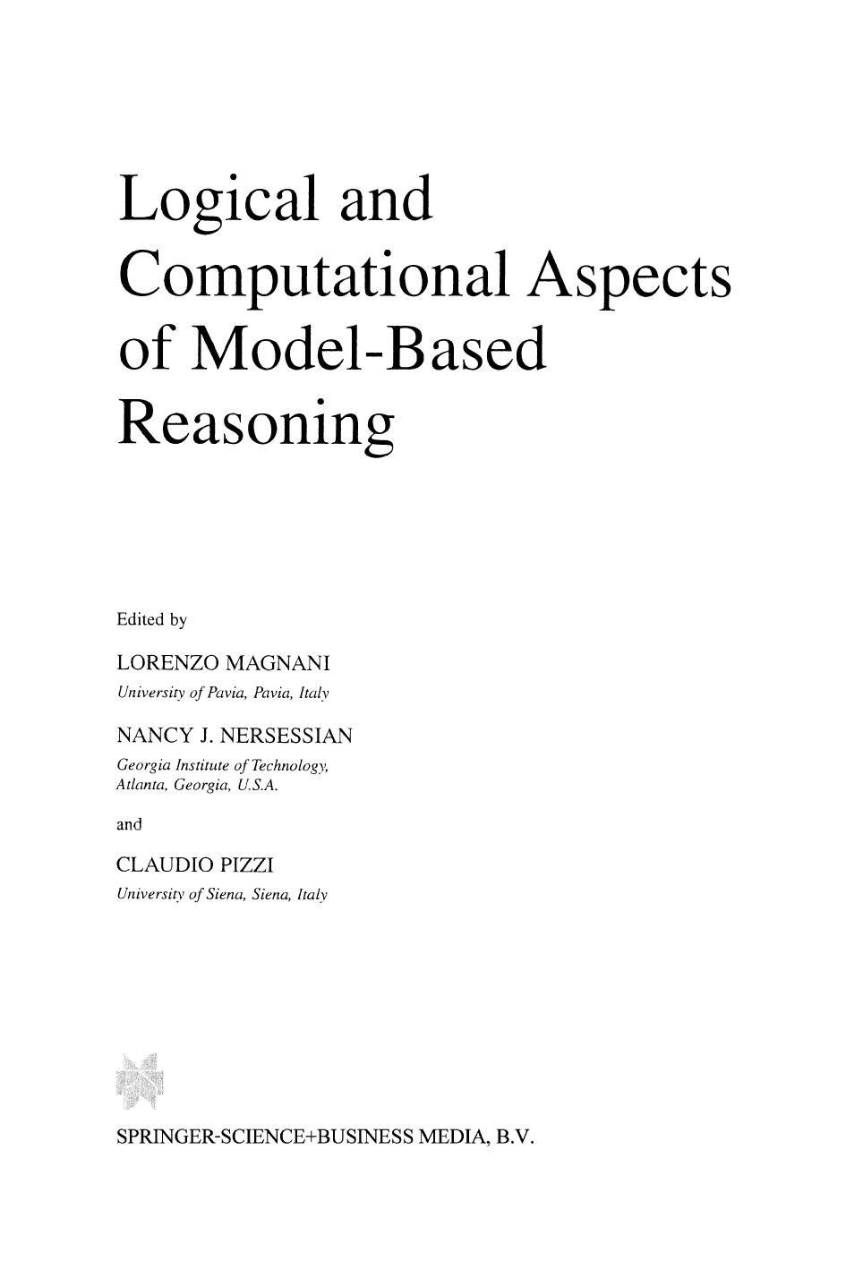 Logical and Computational Aspects of Model-Based Reasoning