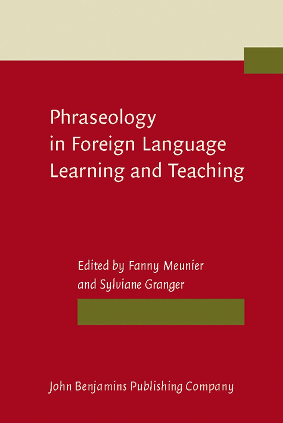 Phraseology in Foreign Language Learning and Teaching