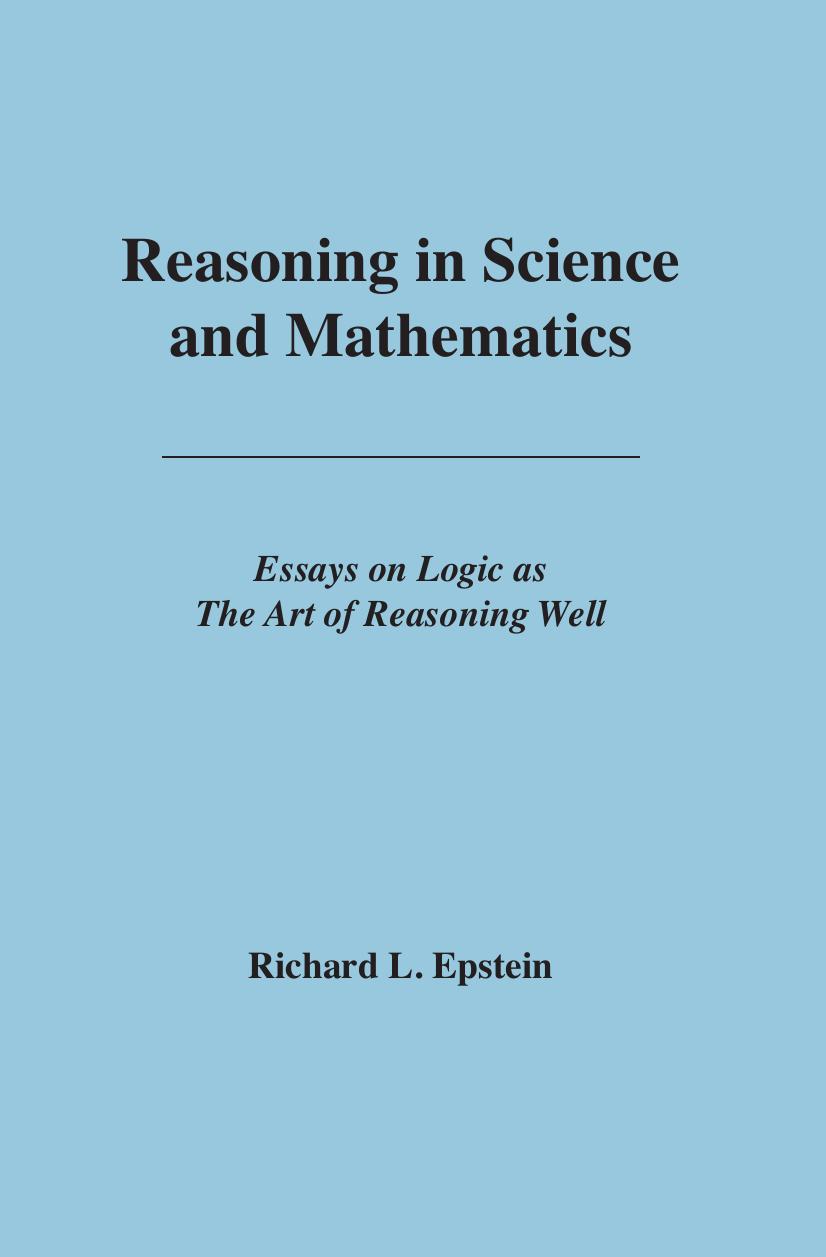 Reasoning in Science and Mathematics