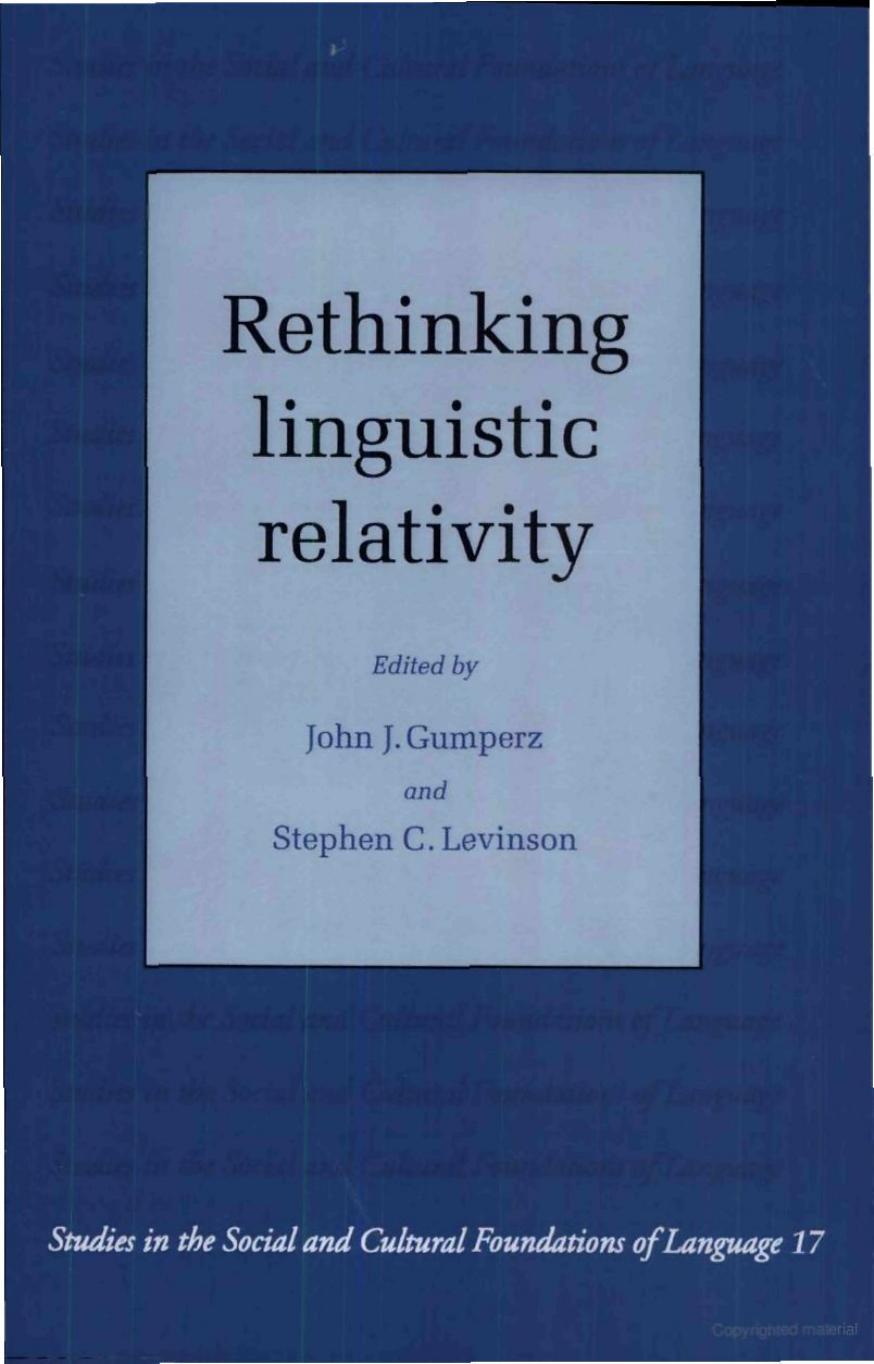 Rethinking Linguistic Relativity