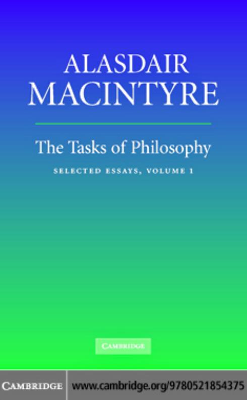 The Tasks of Philosophy: Volume 1: Selected Essays