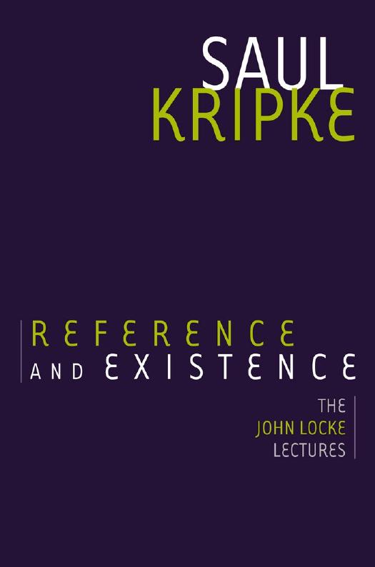 Reference and Existence: The John Locke Lectures