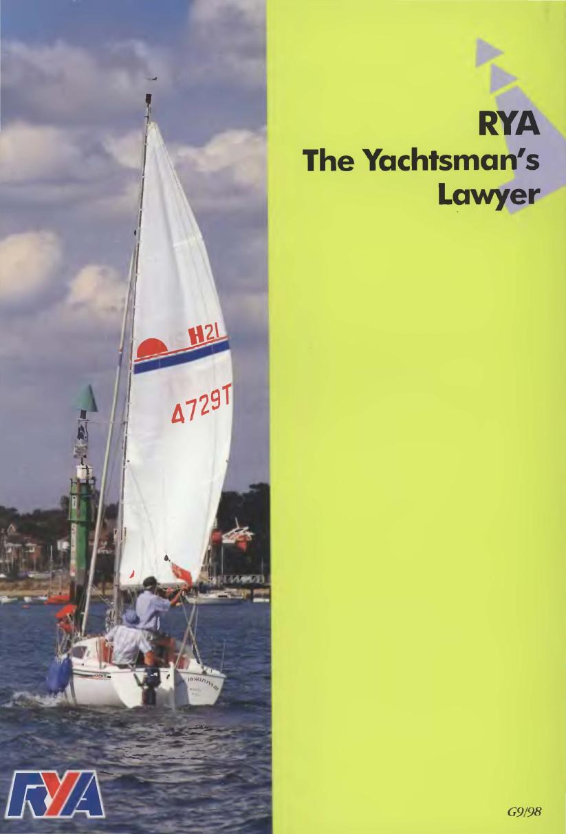 RYA The Yachtsman's Lawyer (G9) 1998 0901501431