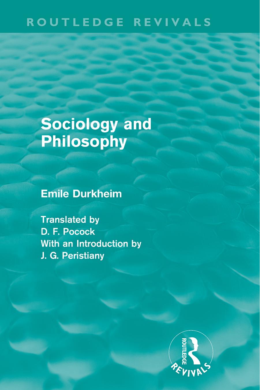 Sociology and Philosophy (Routledge Revivals)