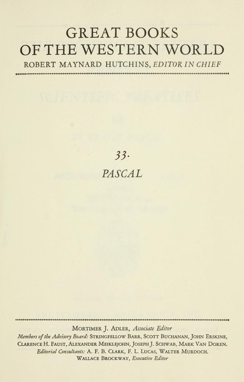 Great books of the Western World - Volume 33