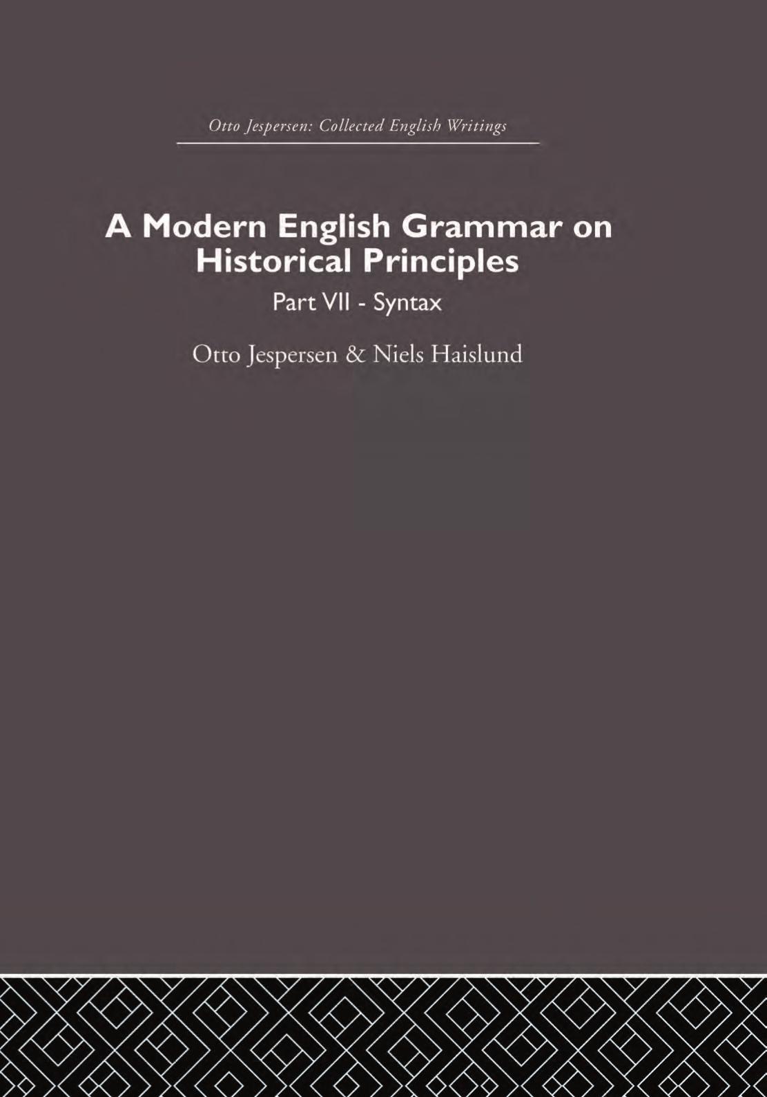 A Modern English Grammar on Historical Principles
