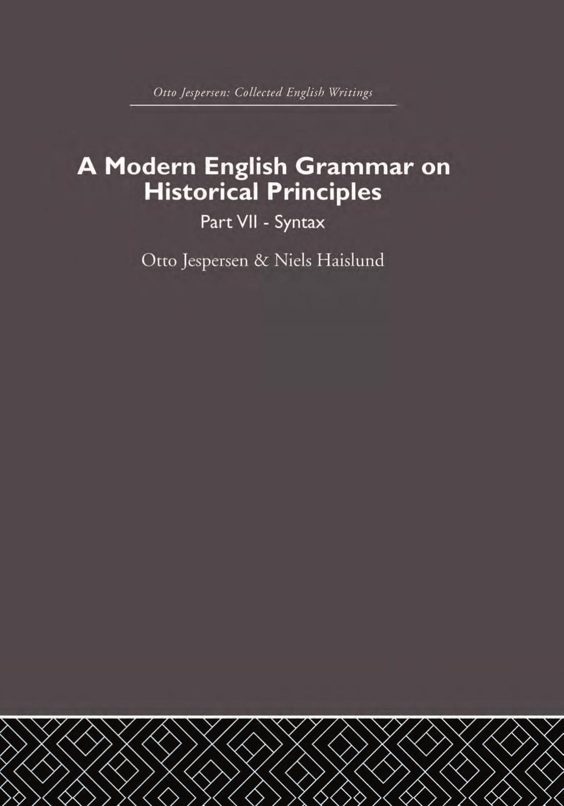 A Modern English Grammar on Historical Principles