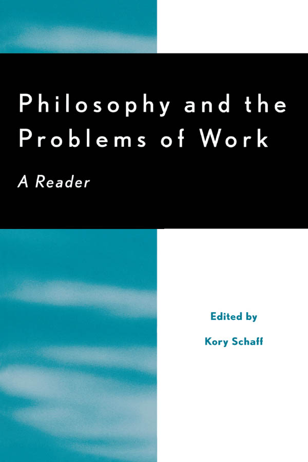 Philosophy and the Problems of Work: A Reader