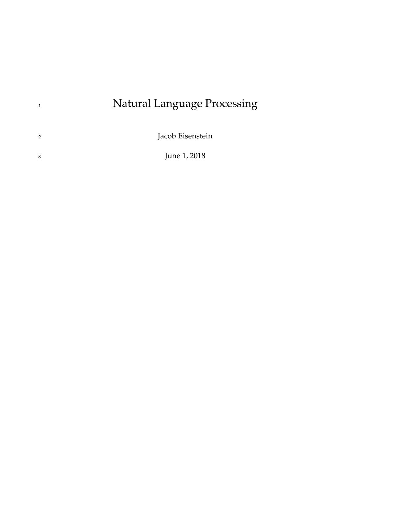 Natural Language Processing