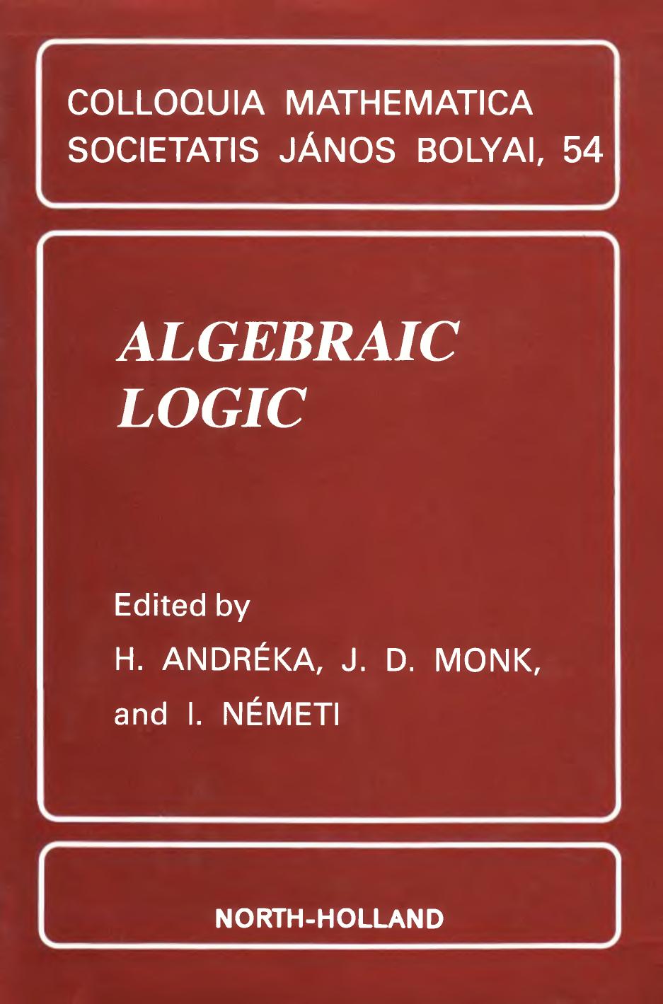 Algebraic Logic