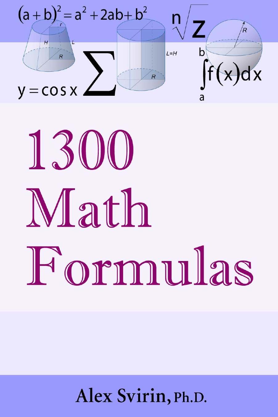 1300 Math Formulas