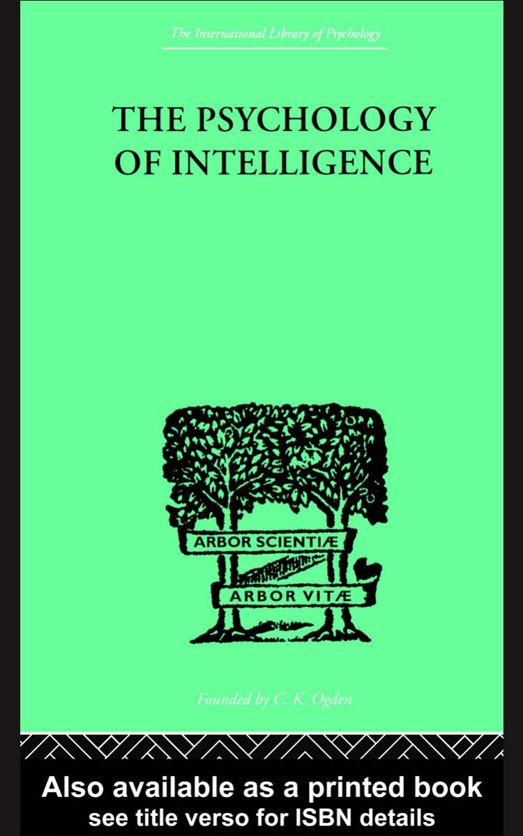 The Psychology of Intelligence