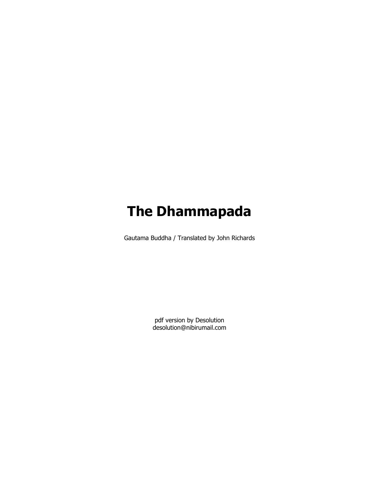 The Dhammapada