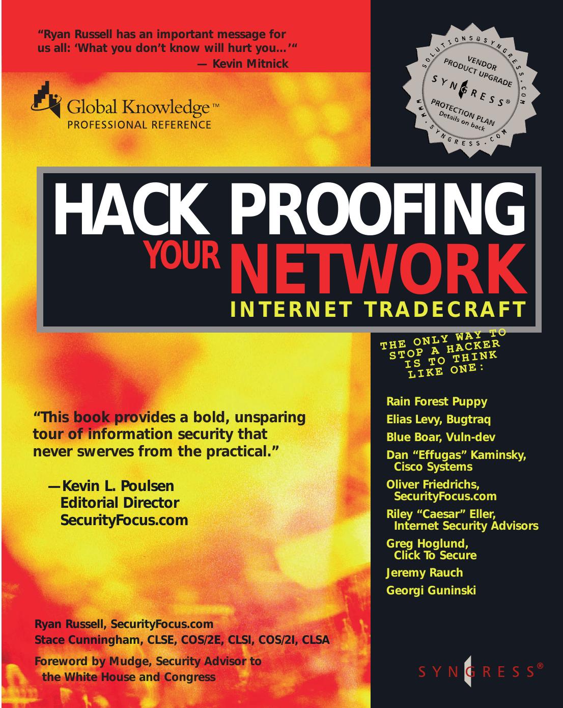 Hack Proofing Your Network: Internet Tradecraft