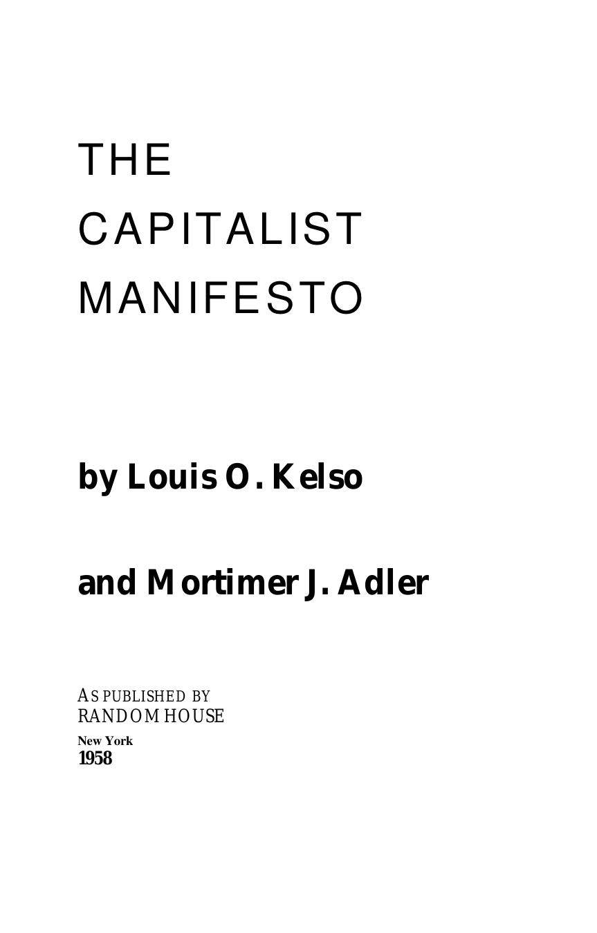 The Capitalist Manifesto