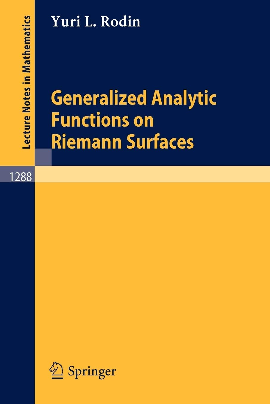 Generalized Analytic Functions on Riemann Surfaces