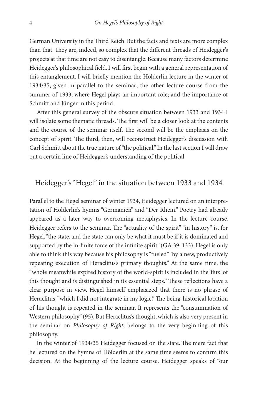 On Hegel’s Philosophy of Right The 1934-35 Seminar and Interpretive Essays by Martin Heidegger Peter Trawny Marcia Cavalcante Schuback Michael Marder - Portioned Sections