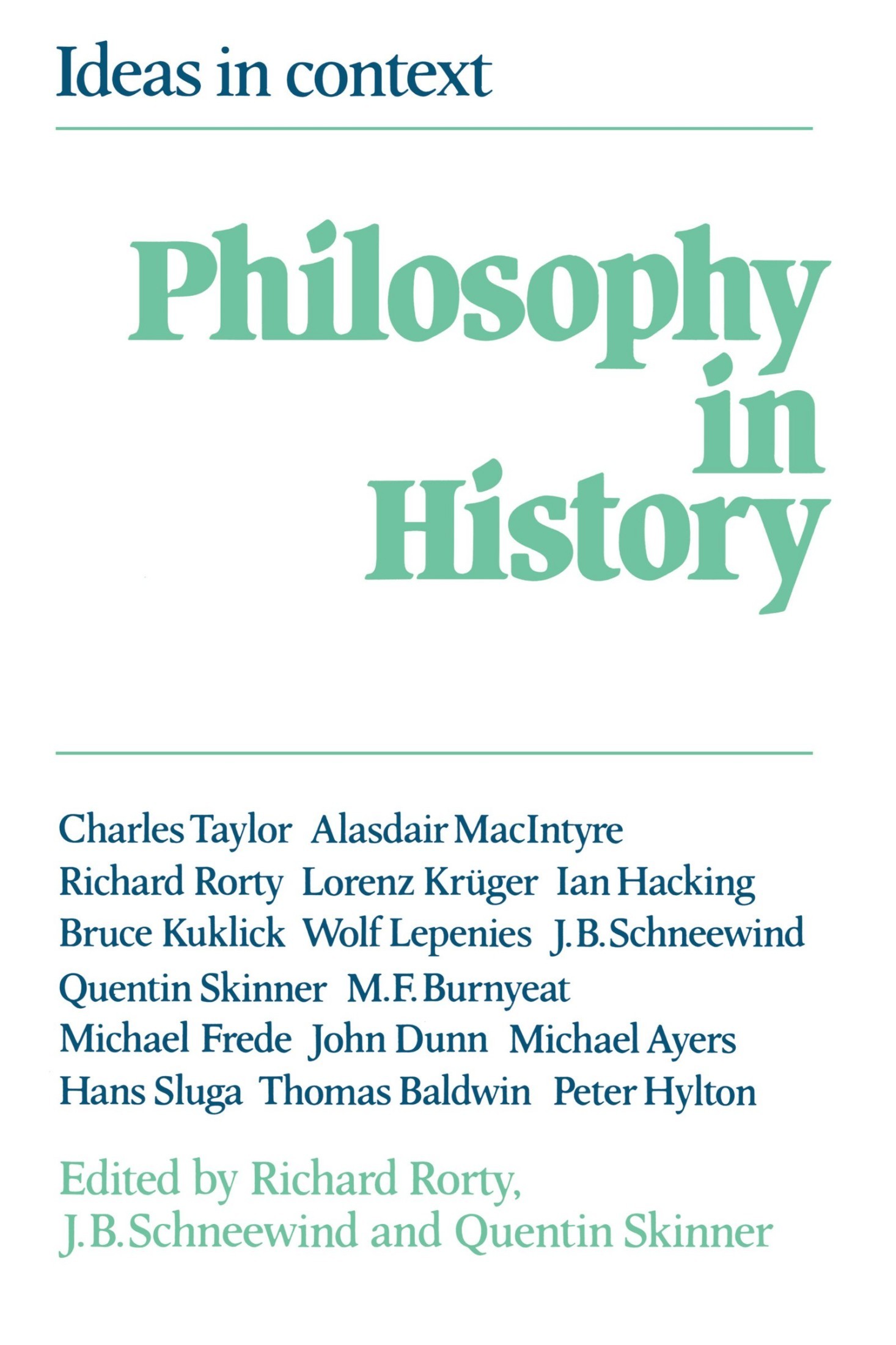 Philosophy in History: Essays in the Historiography of Philosophy