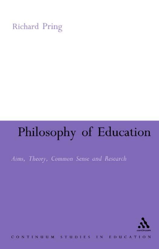 The Philosophy of Education