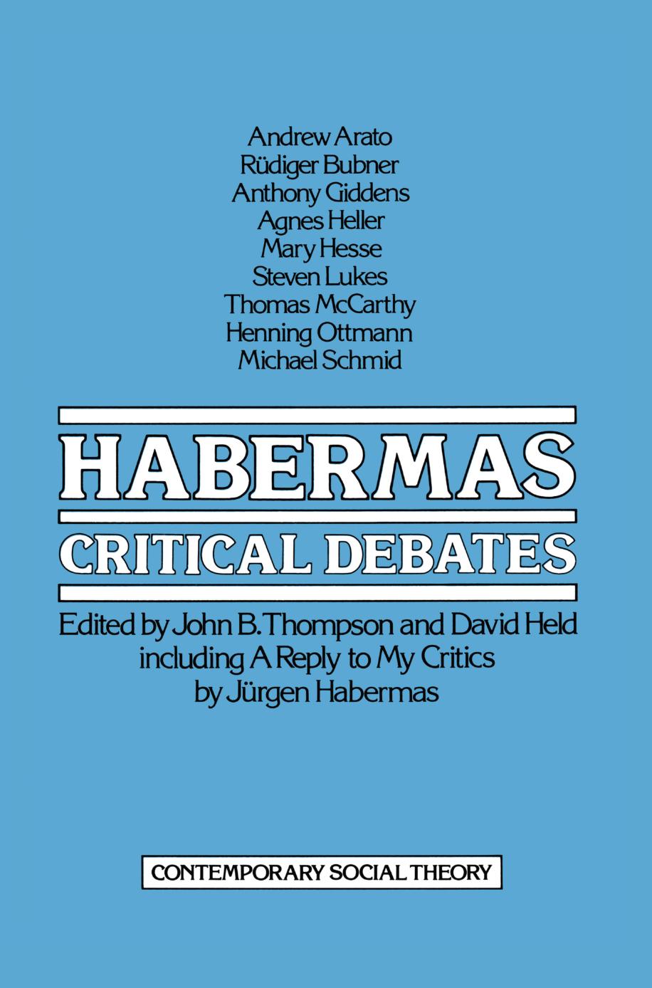 Habermas: Critical Debates