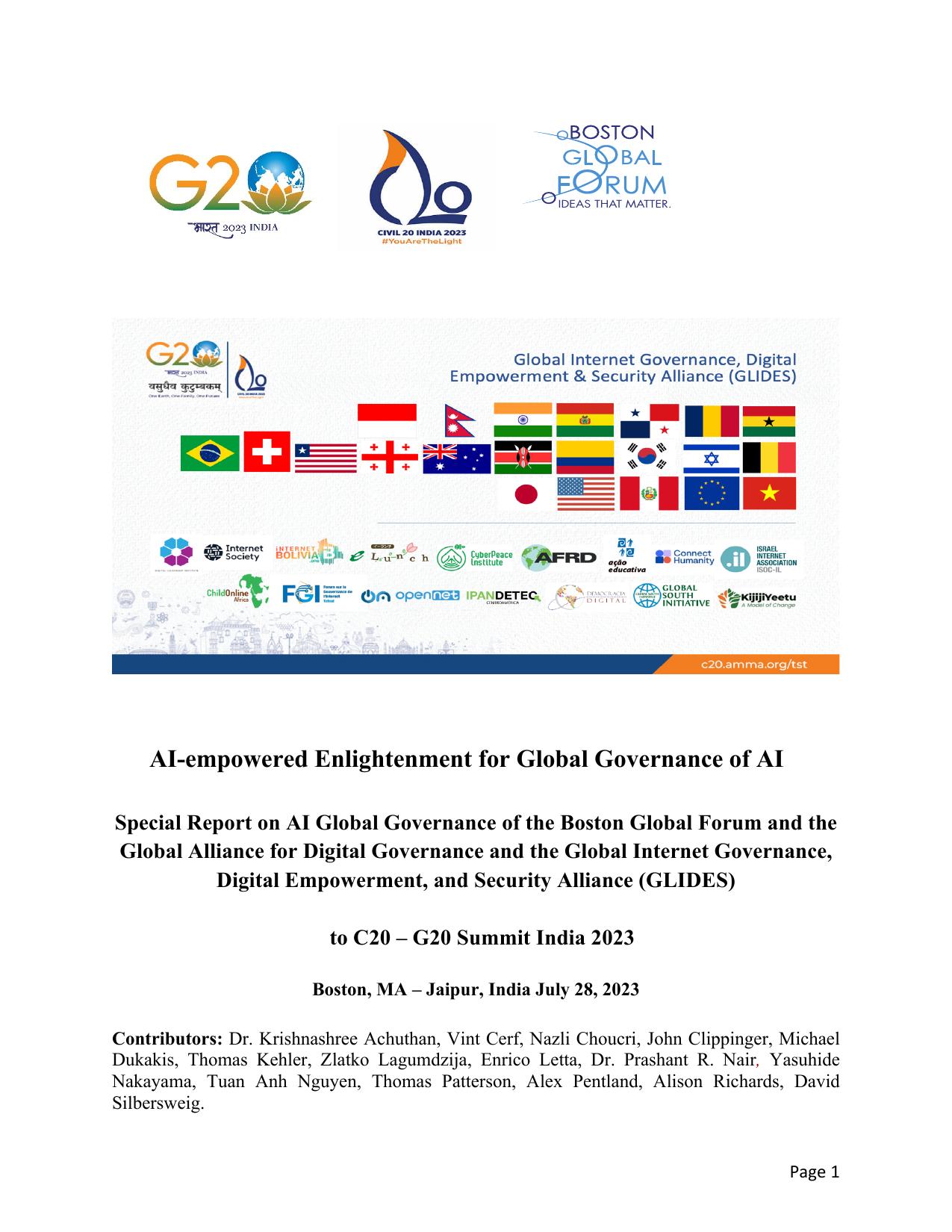 AI-empowered Enlightenment for Global Governance of AI