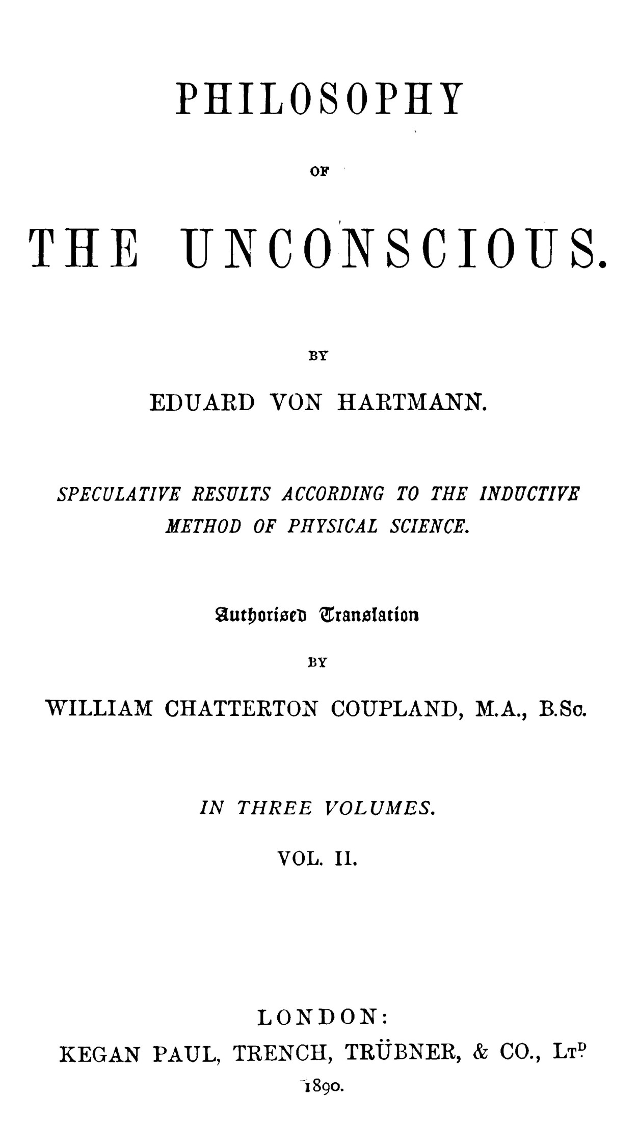 Philosophy of the Unconscious