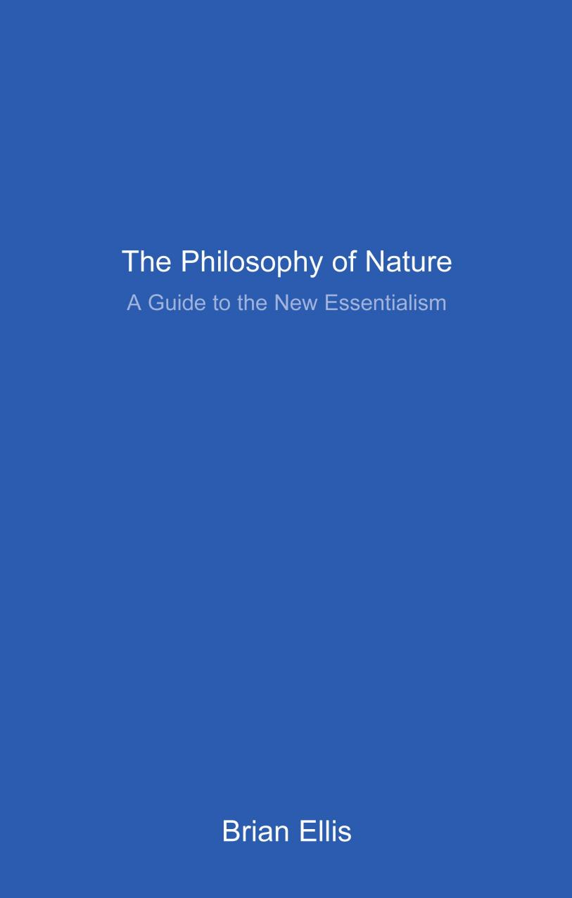 The Philosophy of Nature: A Guide to the New Essentialism