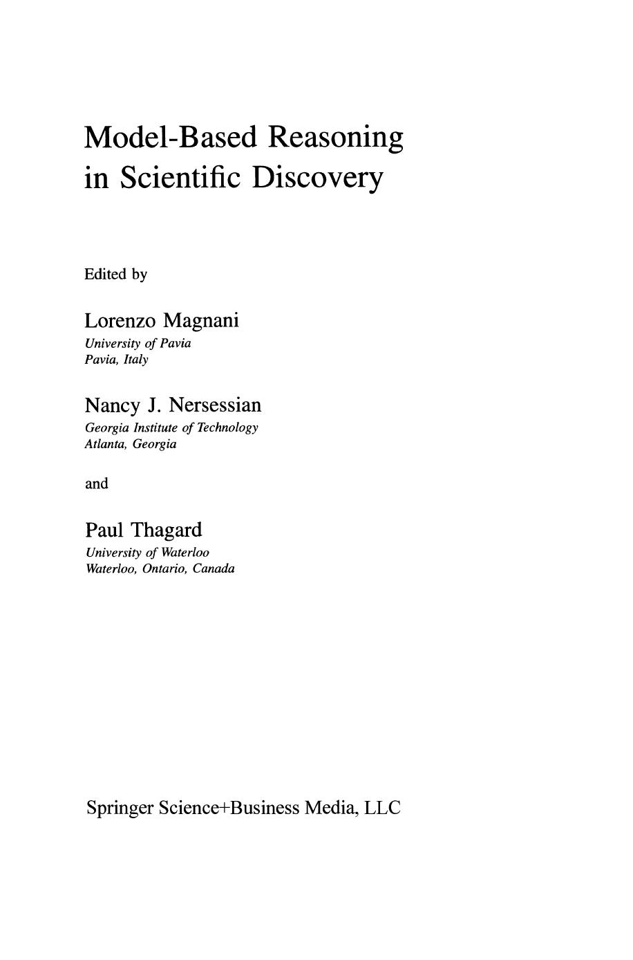 Model-Based Reasoning in Scientific Discovery