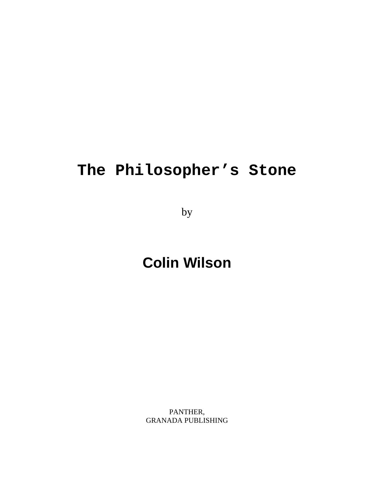 The Philosopher's Stone