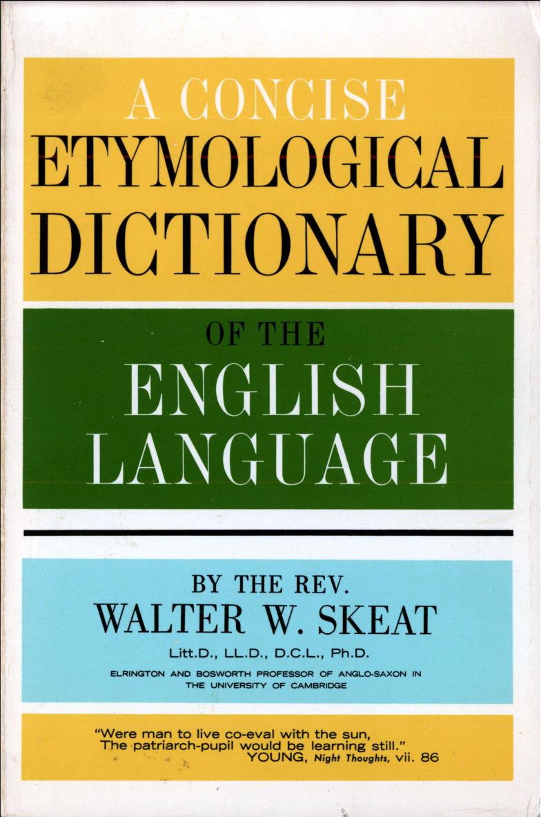 A Concise Etymological Dictionary of the English Language