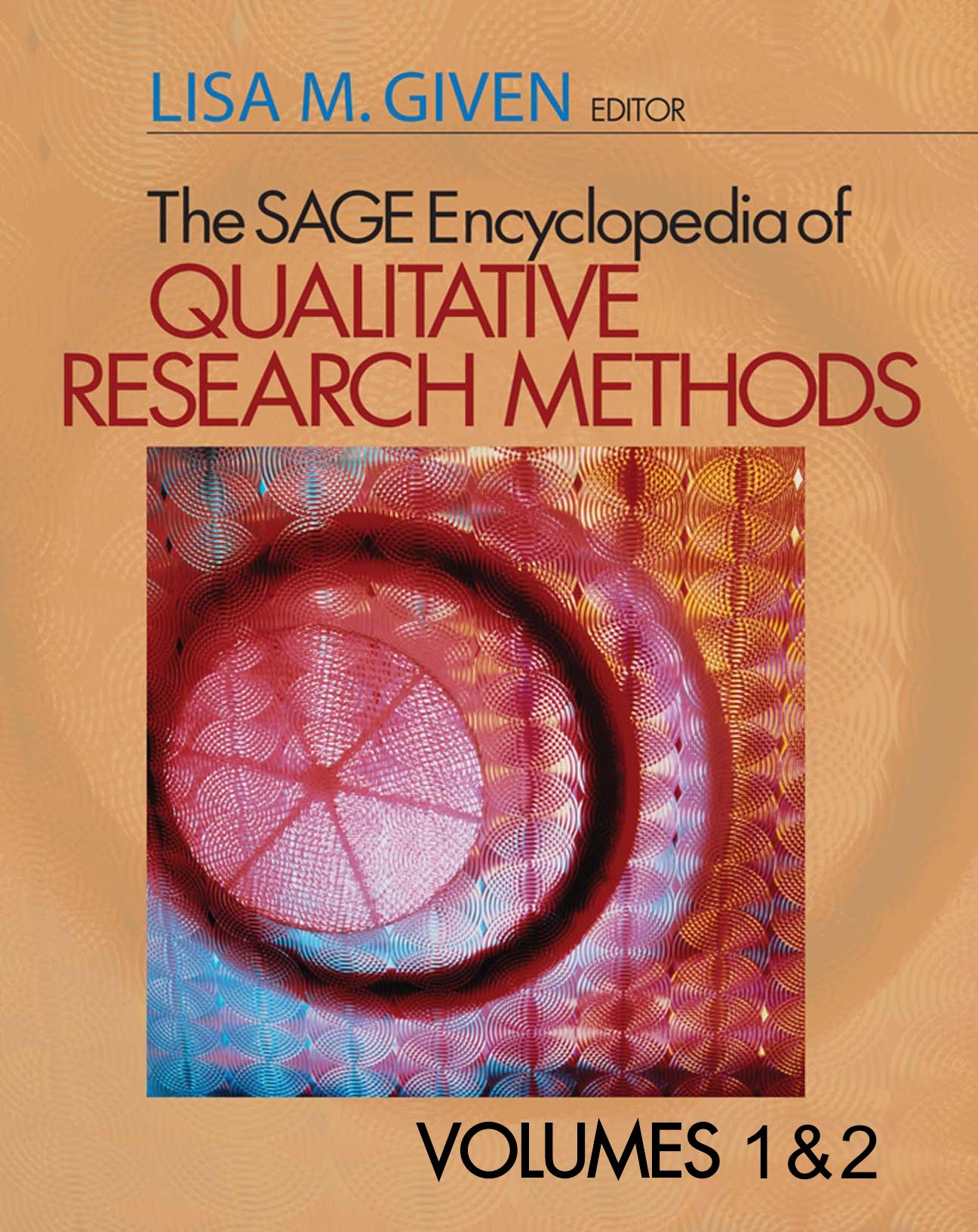 The Sage Encyclopedia of Qualitative Research Methods: A-L ; Vol. 2, M-Z Index