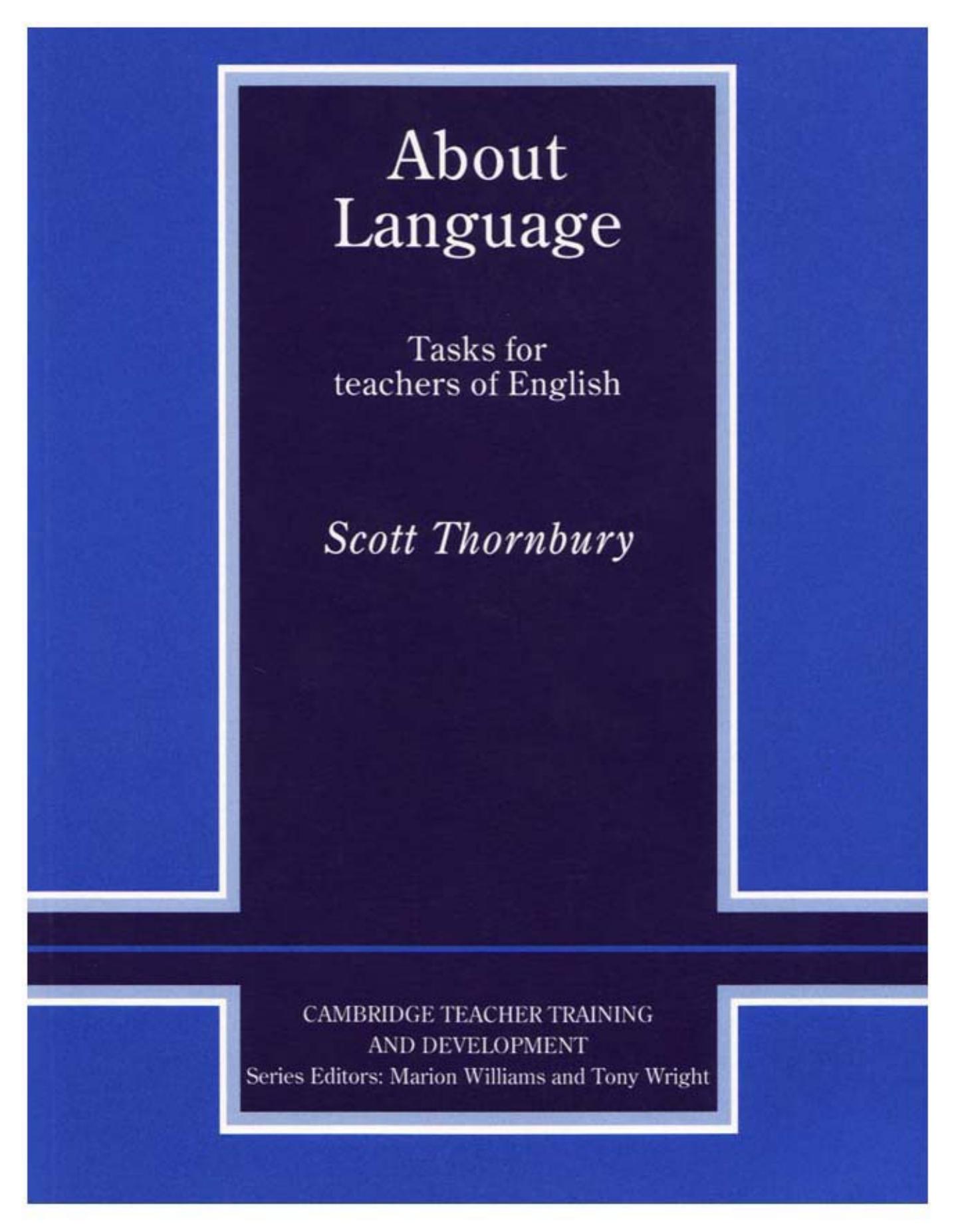 About Language: Tasks for Teachers of English