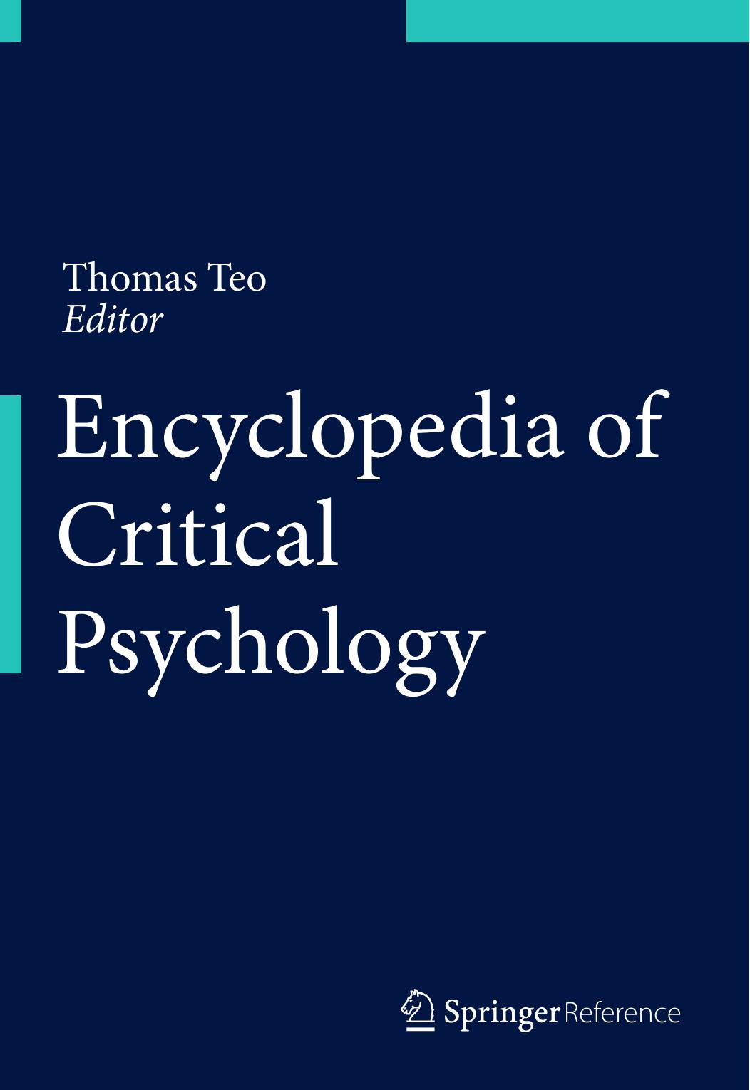 Encyclopedia of Critical Psychology