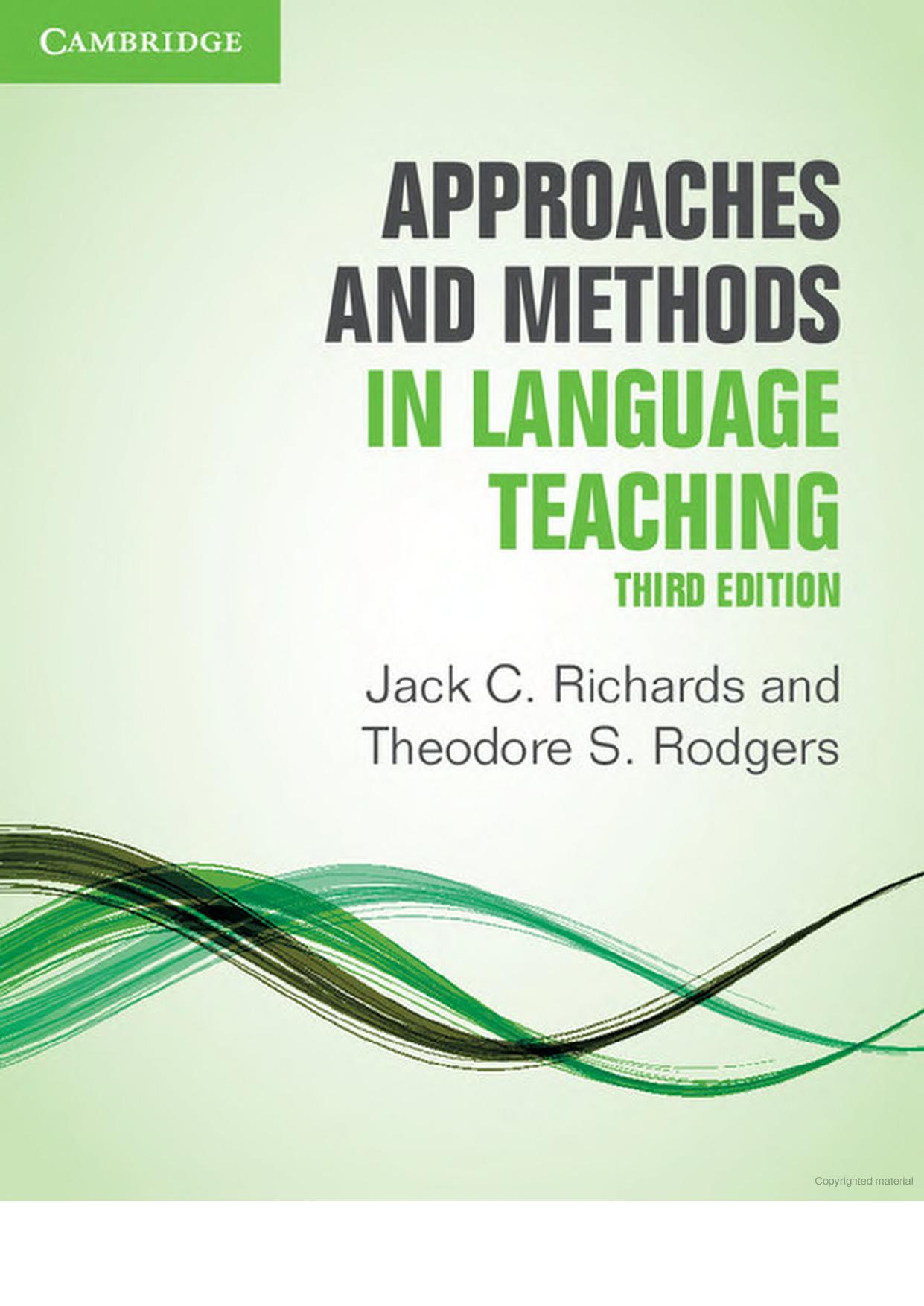 Approaches and Methods in Language Teaching