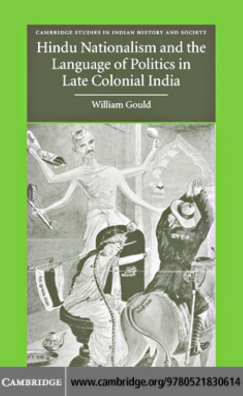 Hindu Nationalism and the Language of Politics in Late Colonial India