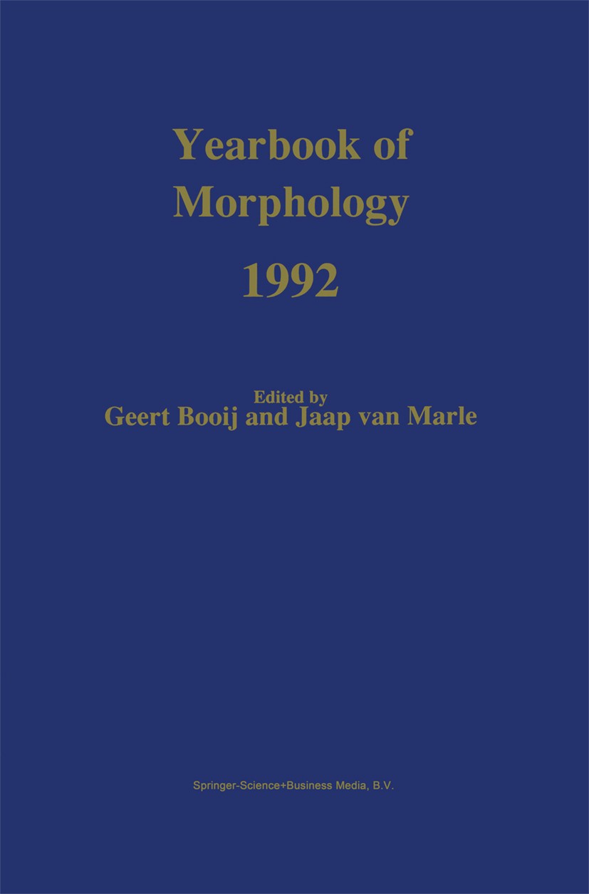 Yearbook of Morphology 1992